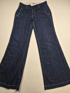 Fossil Womens Flare Leg Denim Jeans Size 29 98% Cotton Dark Wash - Picture 1 of 6
