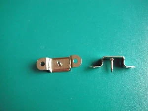 Leather Handle Brackets Tweed Amps. Nickel 1- pair - Picture 1 of 1