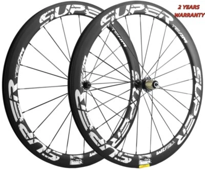 50mm U Shape Carbon Wheelset 700C Road Bike Racing Bicycle Wheels UCI Approved - Image 1 of 4