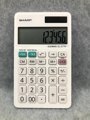 Sharp El-377w Large Pocket Calculator, 10-Digit Lcd EL-377W SHARP ELECTRONICS - Image 1 of 2