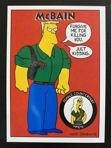 Tarjeta de personaje McBain 1993 Skybox Los Simpson Bongo Comics #S39 - Imagen 1 de 2
