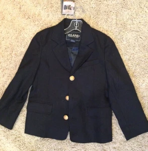 New With Tag Eland Kids Sz 5 Navy Blazer - Picture 1 of 4