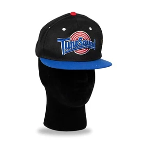 Space Jam Tune Squad Hat Black Blue Snapback Flat Brim Looney Tunes Cap - Picture 1 of 5