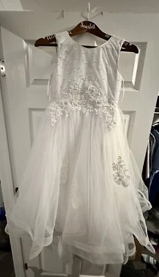 Vestido Tip Top Niños Flor Niña/Comunión Talla 10 Foto 1 de 4