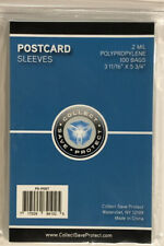 Pack of 100 CSP Postcard Sleeves Clear Acid Free Protectors 3-11/16 X 5-3/4