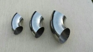 Welding Stainless Steel 90 Degree 1D bend 304 grade polished 52mm 63mm& 76mm - Picture 1 of 1