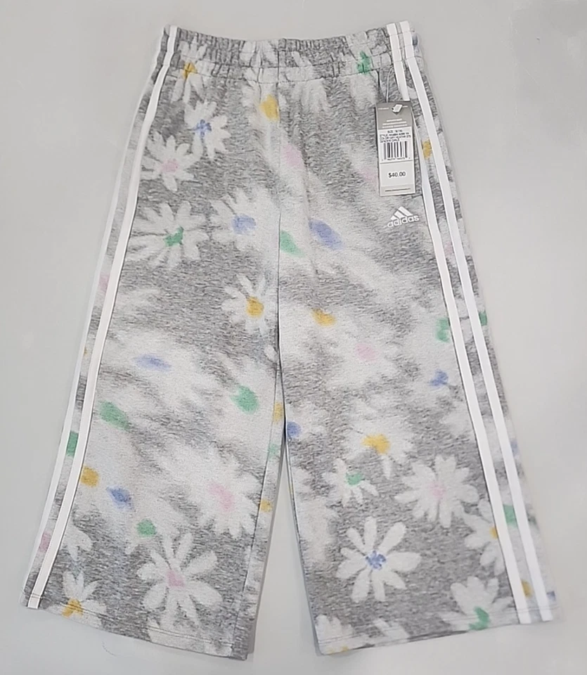 Adidas Originals цветочный DAISY девочек спортивные штаны широкие ноги толстовки маленький (7/8) - Изображение 1 из 4