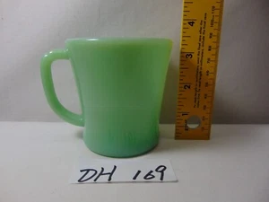 Tazza Vintage Ancoraggio Hocking Fire King Giadeite Manico D Verde #1 - Foto 1 di 8