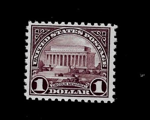 US 1922 Sc 571 $1.00 LINCOLN MEMORIAL Mint NH - Centered - Vivid Color - Gem - Picture 1 of 1