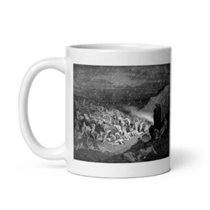 Dante's Inferno "The Heat, Still Falling Fresh" Gustave Doré Art Coffee Mug - Picture 1 of 9