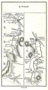 Antique map, Taylor & Skinner, Roads from Dublin to Tullow/Dublin to Wexford - Picture 1 of 2