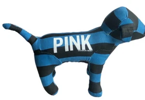 Victoria Secret Pink 8 Zoll Welpe Hund blau schwarz gestreift Plüsch.🔥🔥 - Bild 1 von 4
