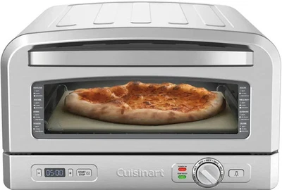 Cuisinart Indoor Pizza Oven Stainless Steel Countertop Elec Pizza Maker w/ Stone - Image 1 of 4