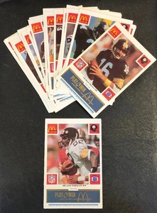 1986 McDonalds Pittsburgh Steelers Football RARE BLUE TAB Complete 24ct Card Set - Bild 1 von 5