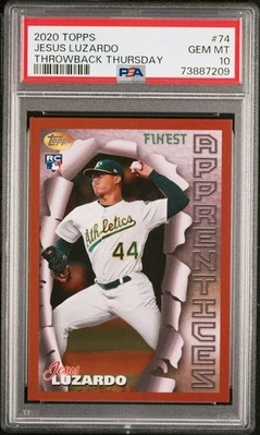 2020 Topps Jesus Luzardo Throwback Thursday Rookie Sp # 74 PSA 10 PR /358 - Image 1 of 2
