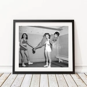 Vintage Photo - 1950's Women Workout Fitness Exercise Weights Photograph Print - Picture 1 of 1