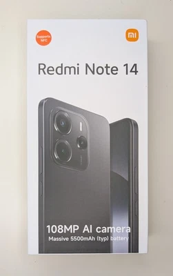 Xiaomi Redmi Note 14 4G - 8GB RAM 256GB ROM - Midnight Black - Brand New Sealed