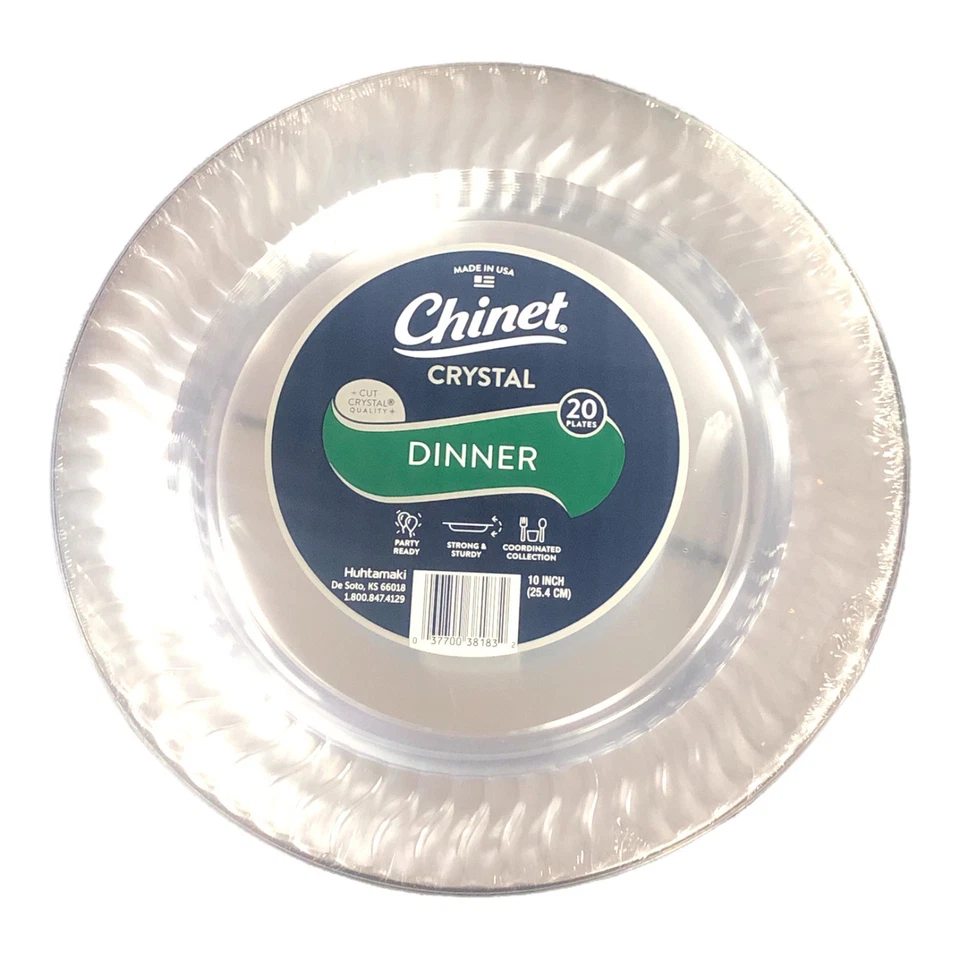 Chinet Cut Crystal Clear Plastic 10" Dinner Plates Case (100 ct.) - Image 1 of 1