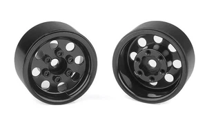 RC4WD Stamped Steel 1.0" Pro8 Beadlock Wheels BLACK Z-W0358 8 Hole hex 18th RC - Picture 1 of 10
