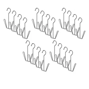  20PCS Appendiabiti per Scarpe: Acciaio Inox Doppio Gancio Asciugascarpe Salvaspazio - Foto 1 di 12