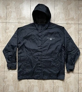 Vintage 90s Calvin Klein Jeans Anorak Jacket Nylon Hong Kong CK Logo L Black - Picture 1 of 18