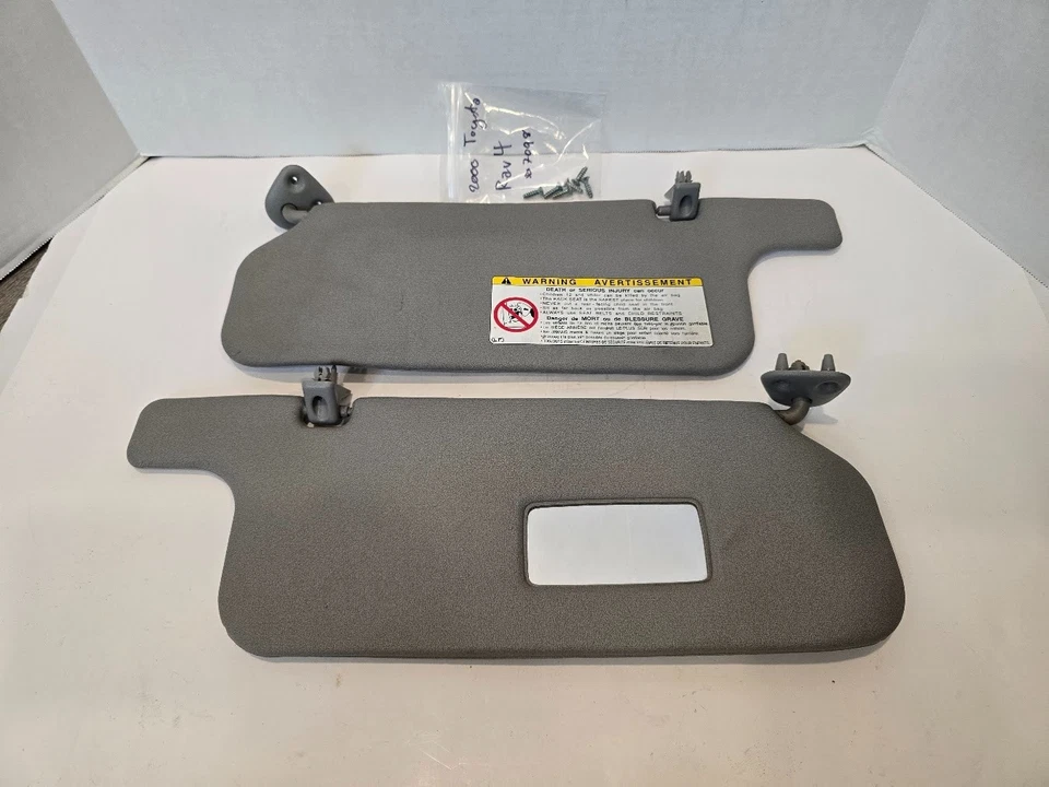Parasoles Toyota Rav4 1996-2000 OEM gris lado del conductor del pasajero pantalla de vinilo A055 Foto 1 de 4
