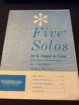 Fanfare March for Trumpet & Piano by V. Shelukov Rubank HL04477602 Music Book - Image 1 of 3