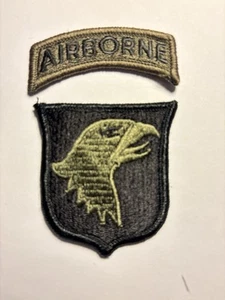 101ª División Aerotransportada con pestaña Parche Ejército de EE. UU. - Parche de combate invertido - Imagen 1 de 3
