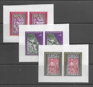 FRENCH ANDORRA SCOTT # 199-201 IMPERF PAIR MNH - Picture 1 of 1