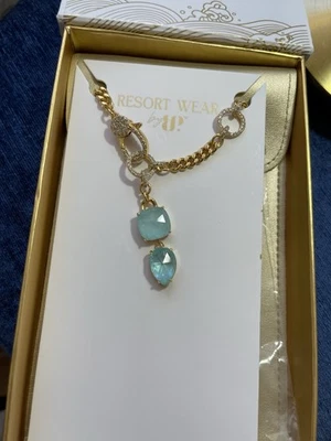 Bomb Party Resort Wear The Marina Necklace LC Aquamarine & Genuine Quartz - Image 1 of 2