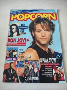 Vintage Poland magazine POPCORN #4 - 1993 Bon Jovi - Picture 1 of 21