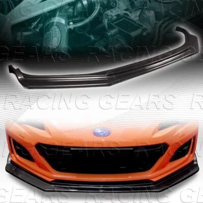 KIT DE CARROCERÍA DE PARACHOQUES DELANTERO ESTILO CARBONO JDM CS 3 PIEZAS AJUSTE DE LABIOS 17-20 SUBARU BRZ Foto 1 de 4
