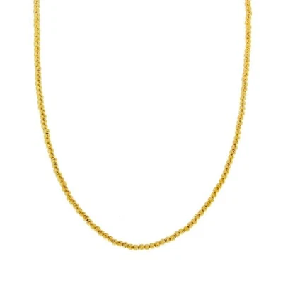 18K Gold Perlenkette Damen Halskette Modische Italienisches Design - Bild 1 von 4