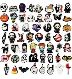 55pcs Halloween Horror Shoe Charms Skull Horror Shoe Charms, Shoe Pins - Picture 1 of 3