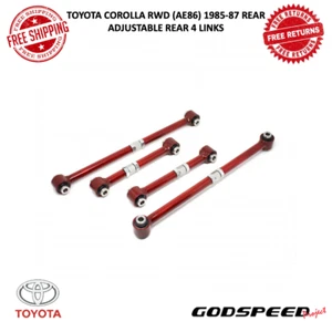 Godspeed Adjustable Rear Lower Link Set Fits 85-87 Toyota Corolla GTS/SR5 (AE86) - Bild 1 von 7