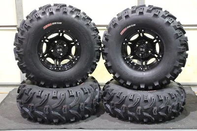 KAWASAKI BRUTE FORCE 750  27" BEAR CLAW ATV TIRE & VIPER BLK WHEEL KIT IRS1CA - Image 1 of 4