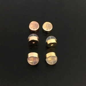12 Pieces Earring Backs Silicone Flat Earring Backs for Studs Post Clear Silver - Picture 1 of 11