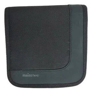 Mainstays 24 CD or DVD Disc Case Zipper Around 6.25x6.5 inch Black - Picture 1 of 11