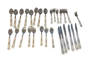 Vintage Pfaltzgraff Tea Rose Flatware Serving Set 35 Pieces EUC Cottage Core - Imagen 1 de 6