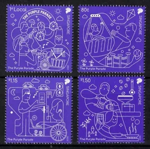 Singapore 2023 THE PURPLE PARADE (SUPPORT PERSONS WITH DISABILITIES) mnh - Picture 1 of 2