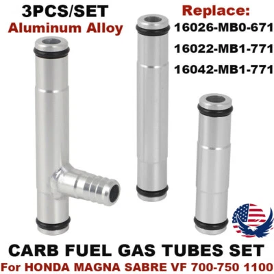 3PCS CARB FUEL GAS TUBES KIT For HONDA MAGNA SABRE VF 700-750 VF 1100 1983-1986 Foto 1 de 4