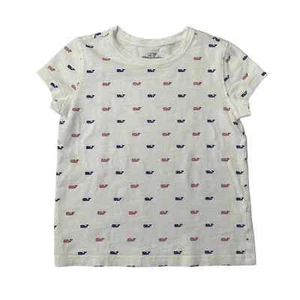 Vineyard Vines Unisex Kids Americana Whale Print Short Sleeve Tee XS (5-6) - Picture 1 of 5