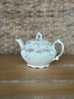 Vintage Z S & C Bavaria Teapot White With Pink Floral Gold Trim