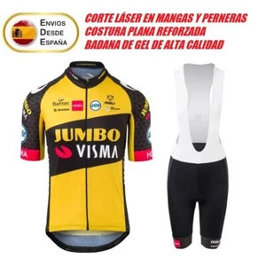 EQUIPACION CICLISMO ROPA CONJUNTO BICICLETA MAILLOT CULOTTE GEL JUMBO VISMA 2021 - Imagen 1 de 8