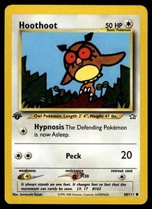 First Edition Hoothoot #060/111 Neo Genesis Pokemon Near Mint or Better - Picture 1 of 2