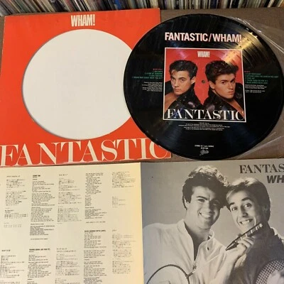 WHAM! Fantastic JAPAN PICTURE LP RECORD 28.3P-500 w/INSERT Bonus Track 'Blue'  - Image 1 of 4