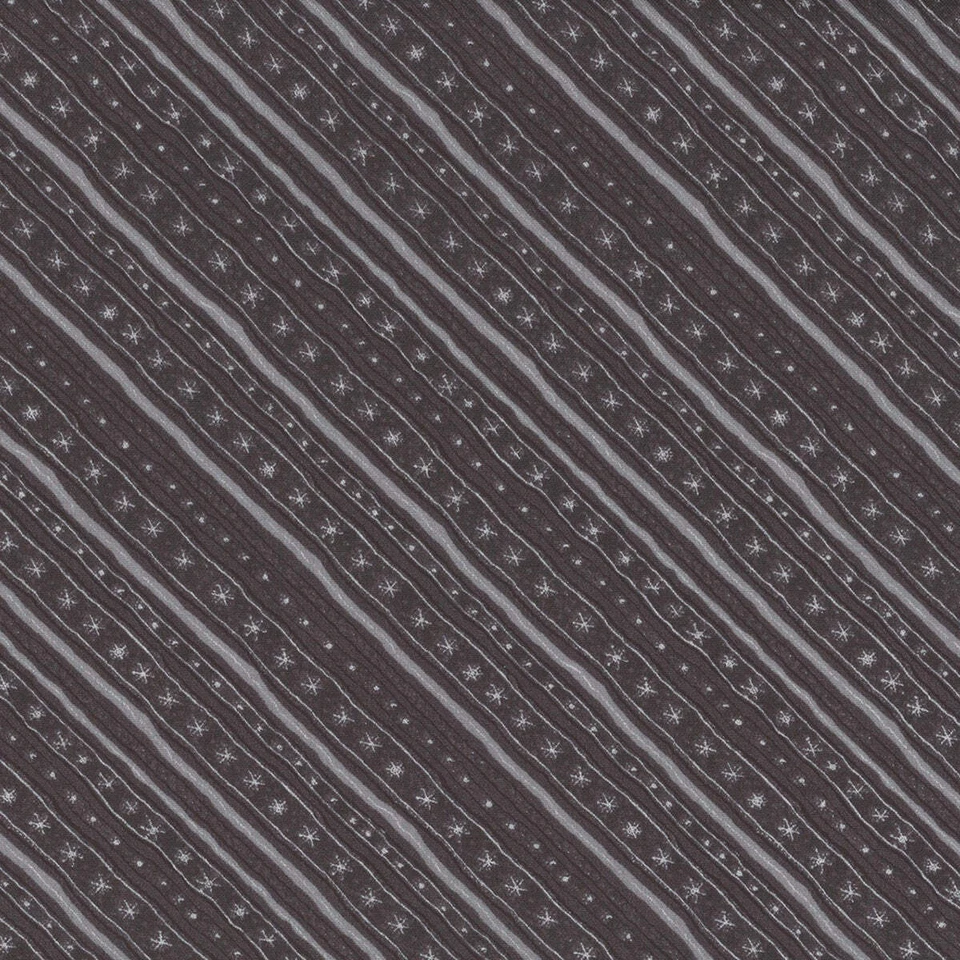 44 x 36 Baby It's Gnomes Out Diagonal Stripe Black Wilmington Prints 100% Cotton - Image 1 of 3