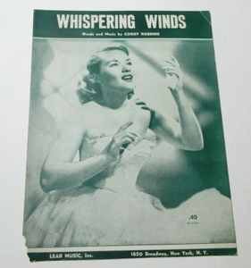 "Whispering Winds" vintage sheet music 1951 (Patti Page, Portrait Photo) - Picture 1 of 2