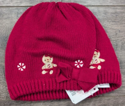 Baby Girl Clothes New Gymboree 0-3 Month Gingerbread Girl Sweater Beret Hat - Image 1 of 2