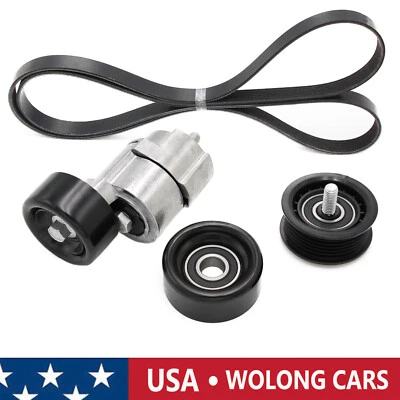 Kit de correa serpentina y tensor y polea loca para Hyundai Kia 11-14 2,0 L 2,4 L Foto 1 de 4